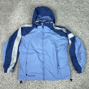 Columbia Jacket Womens XL Blue Interchange Misty Ridge Shell Outdoor Hiking